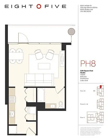 Floor plan Studio1PH Penthouse Residence