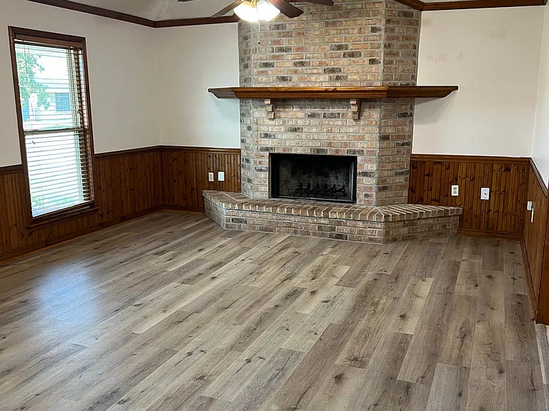 Living room fireplace