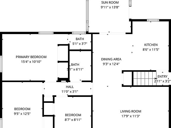 Main level floorplan.