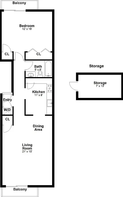 1 bed, 818 sqft, $2,400 — Photo 3