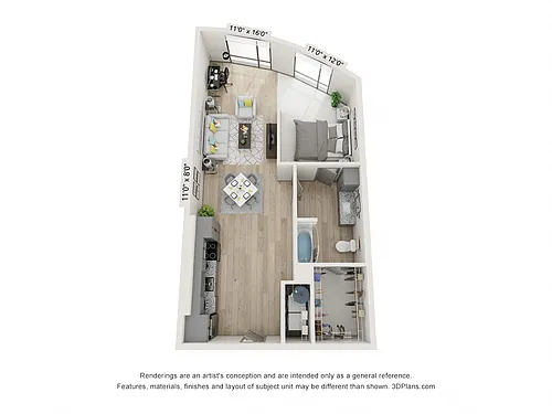 Floor plan The Hoover - A9
