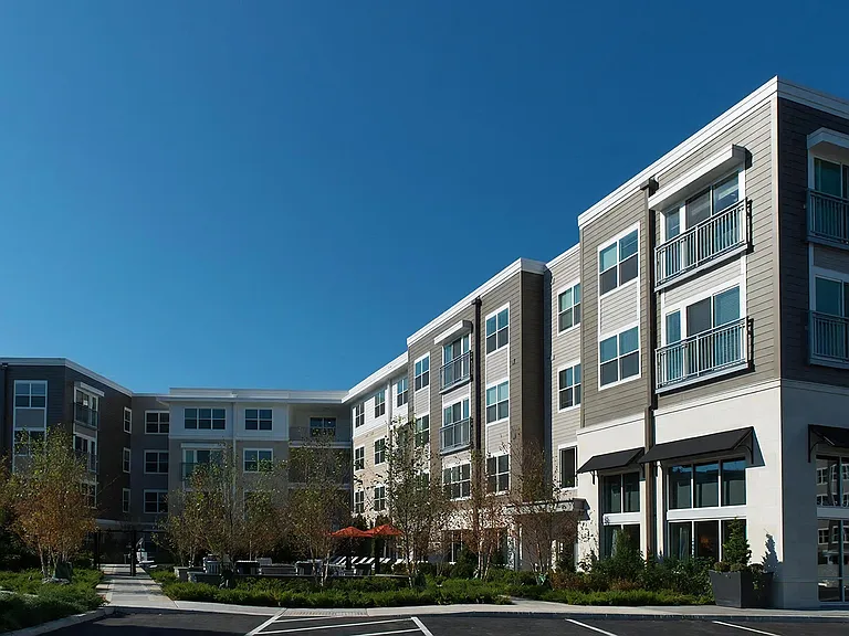 Sunlit View of The Landing at Vinnin Square's Modern Design