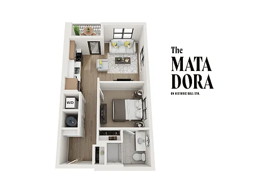 Floor plan S1 Studio / One Bath