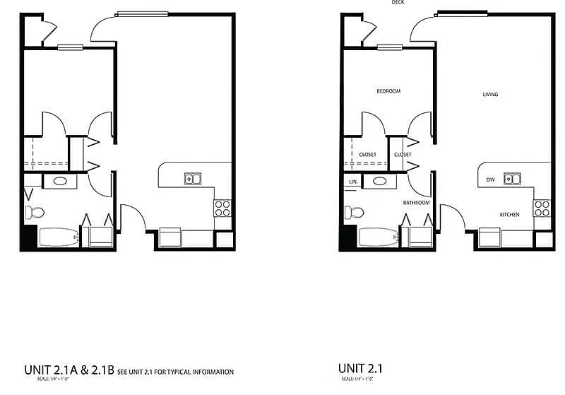 Floor plan Classic - 689 Sq Ft.