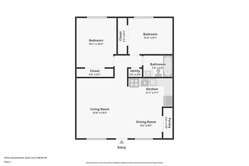 Floor plan 2 Bedroom