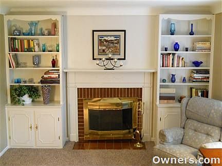 Beautiful Built-Ins surround WB Fireplace