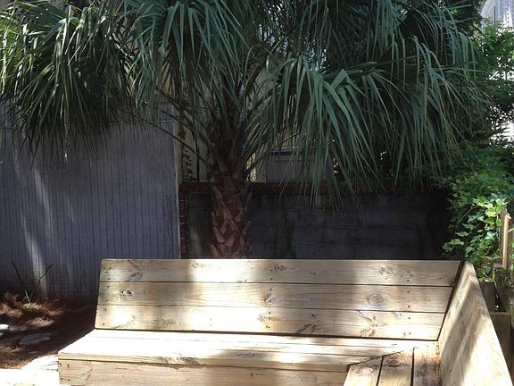 Backyard patio - yard is fenced