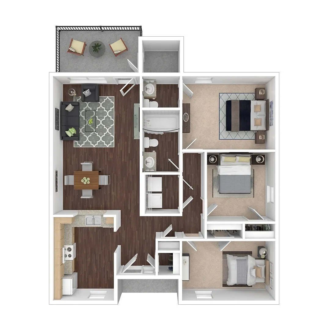 Floor plan 3 Bed 1.5 Bath