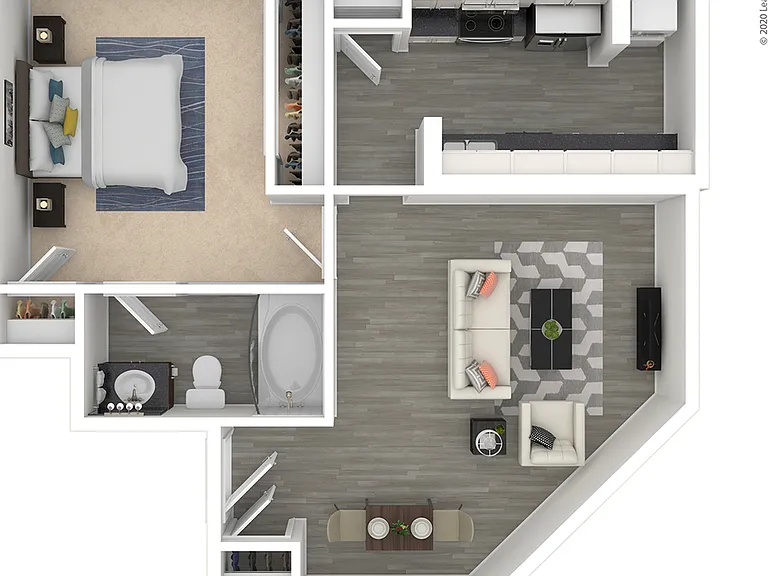 Oak Row North Dallas - A7 Floor Plan Oak Row North Dallas - A7 Floor Plan