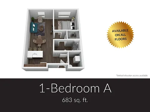 Floor plan 1X1 A