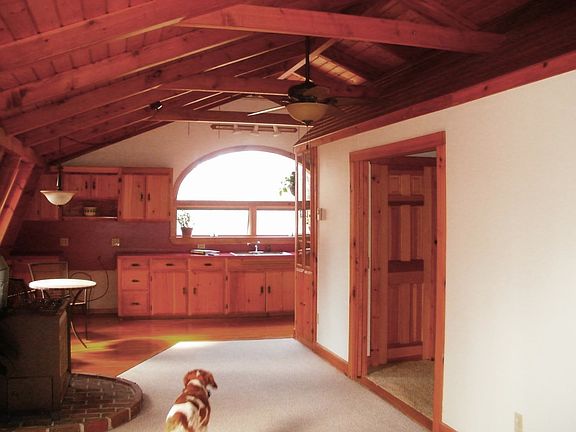 living room into kitchen