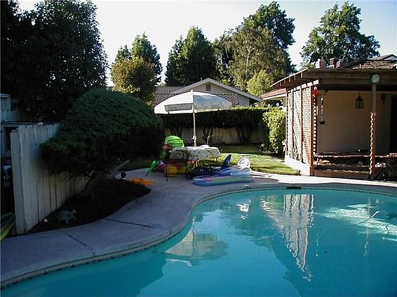 Pool and backyard