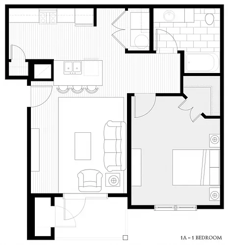 Floor plan Summit 1BR