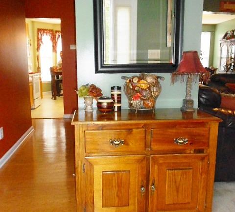 Hardwoods greet you at the front door.