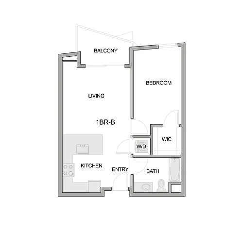 Floor plan 1br-b