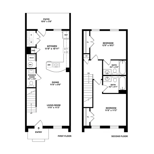 Floor plan Duplicity Townhome
