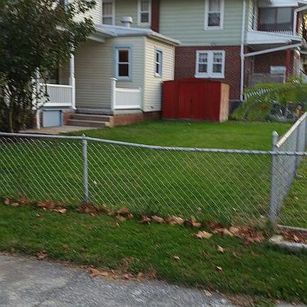 fenced in back yard