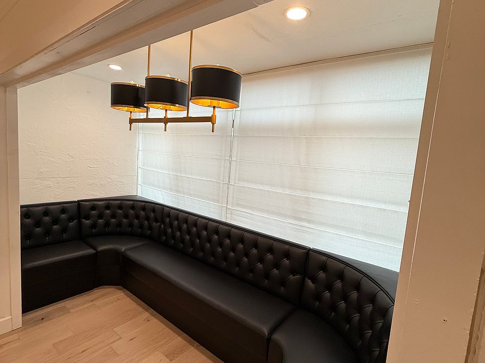 Custom banquette in dining area