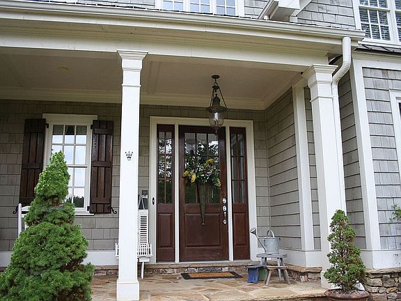Walnut front door