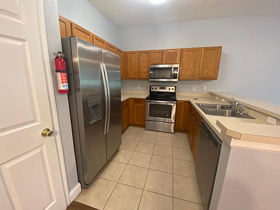 Kitchen with stainless steel appliances