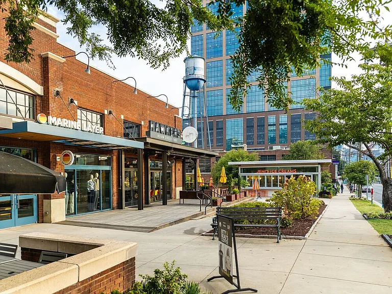 Blocks from dining and retail options