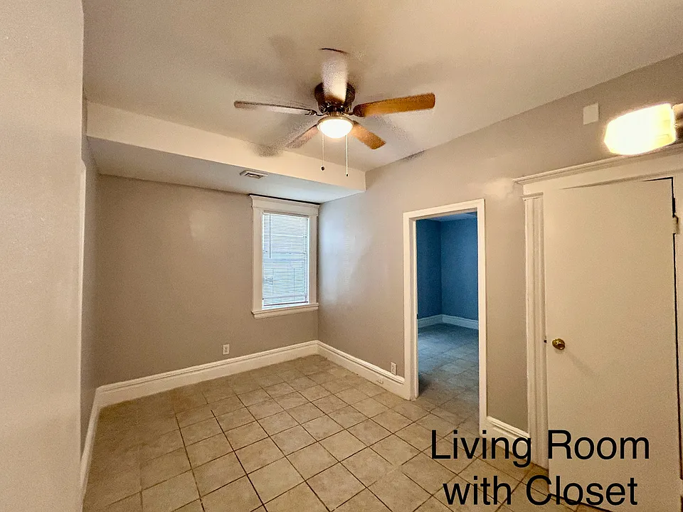 Living room with closet