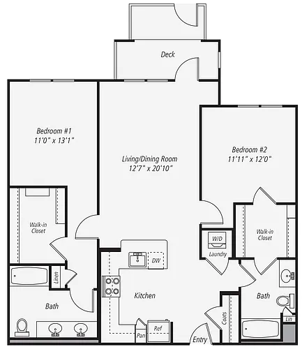 Floor plan B2-156-158-160