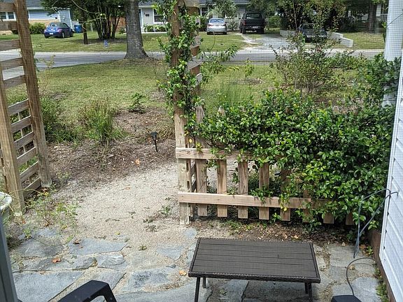 Front patio seating area