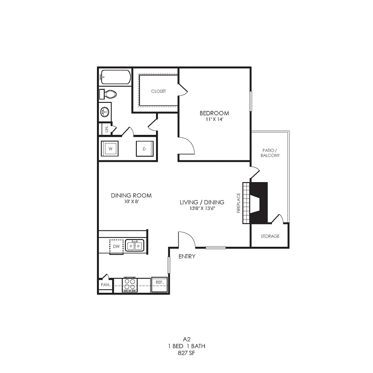 Floor plan A2 Renovated