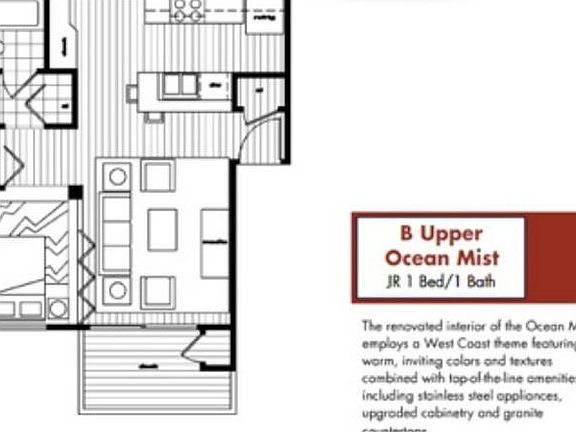 Open plan with enclosed door for bedroom