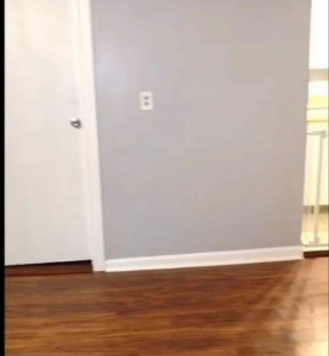 Recently updated living room with new flooring