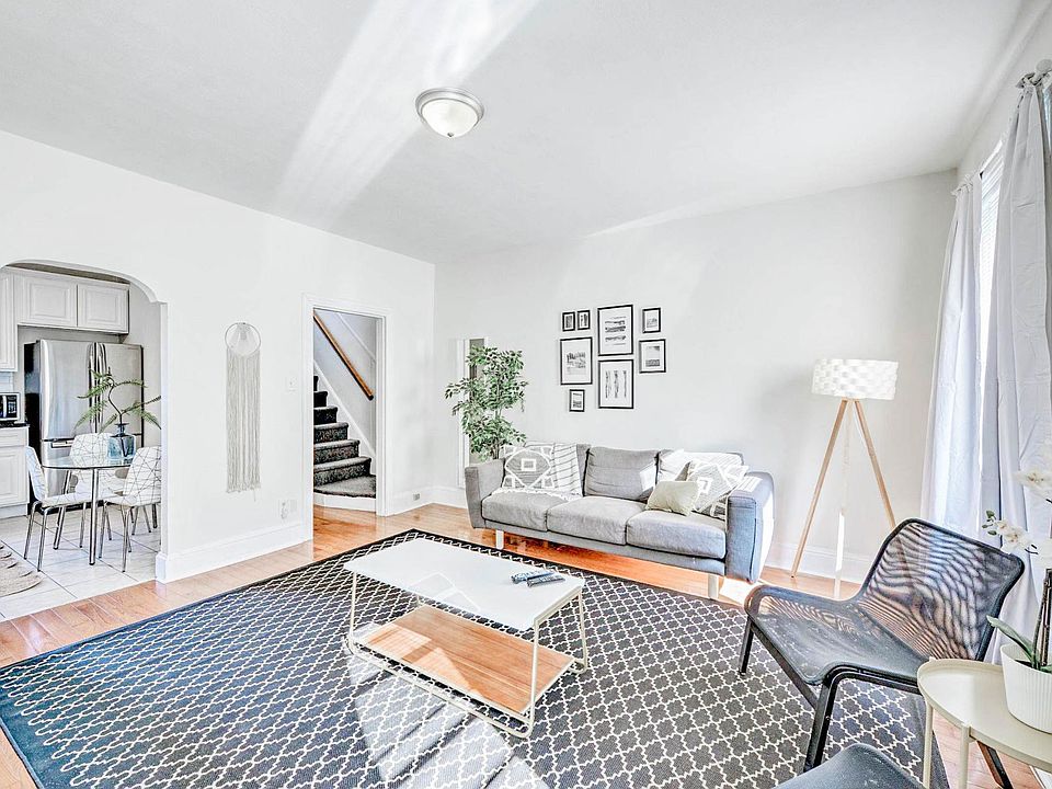 Spacious living room with high ceilings!