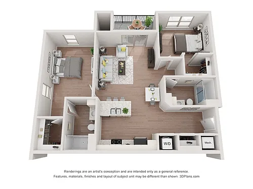 Floor plan Two Bedroom