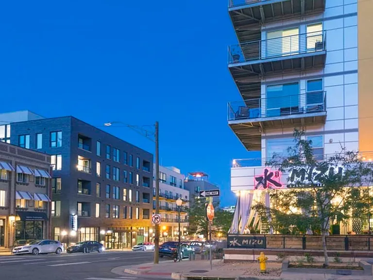 Neighborhood restaurants, pubs, and shops are all right within reach at Modera LoHi