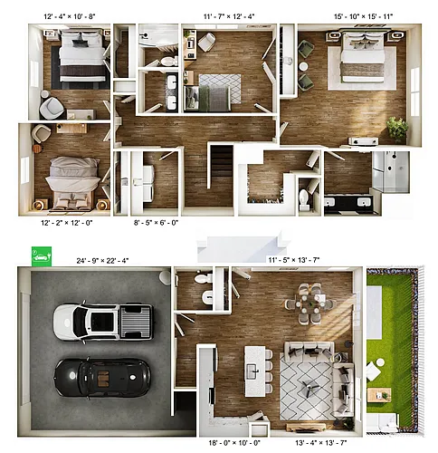 Floor plan 4B Townhome