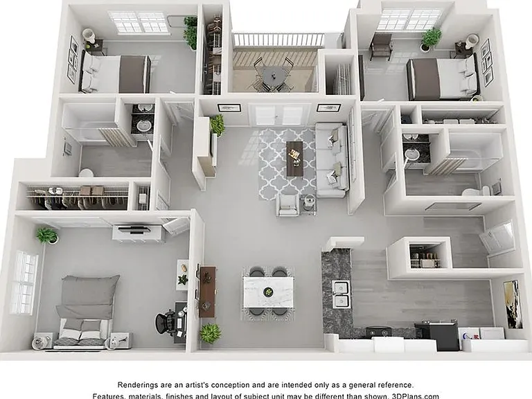 A 3D rendering of The Preserve