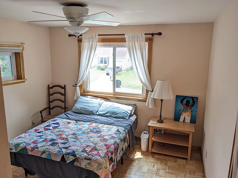 first upstairs bedroom, built-in closet