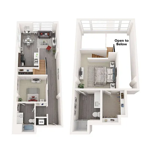 Floor plan 2 Bedroom Loft