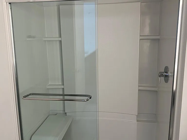 Glass door showers