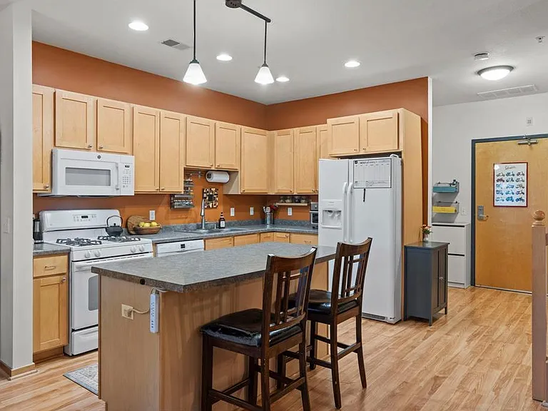 Bright Open Island Kitchen