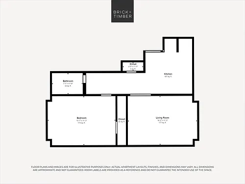Floor plan 1 Bedroom 1 Bath