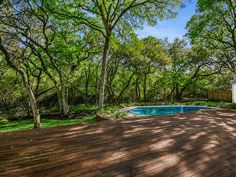 Backyard before railing