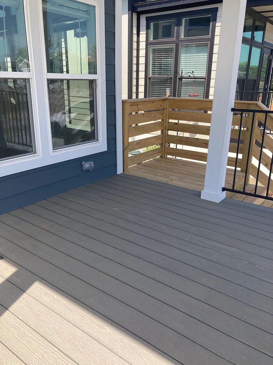 Large deck area in front of the home - 1390 Groce Meadow Rd #2