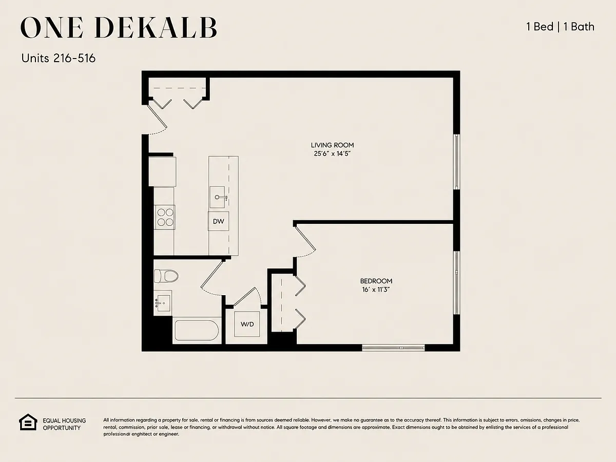 Floor plan 1BR 1BA