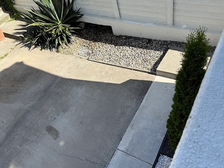 looking down to the parking spot