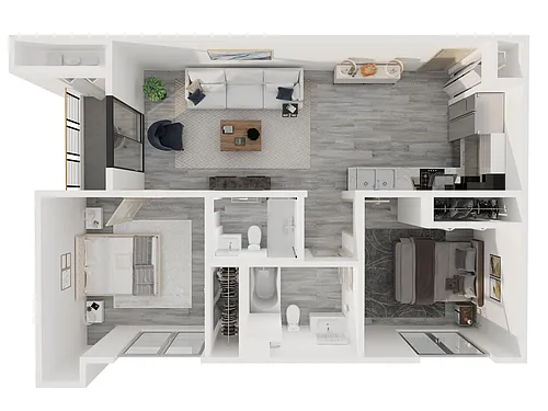 Floor plan Two Bedroom