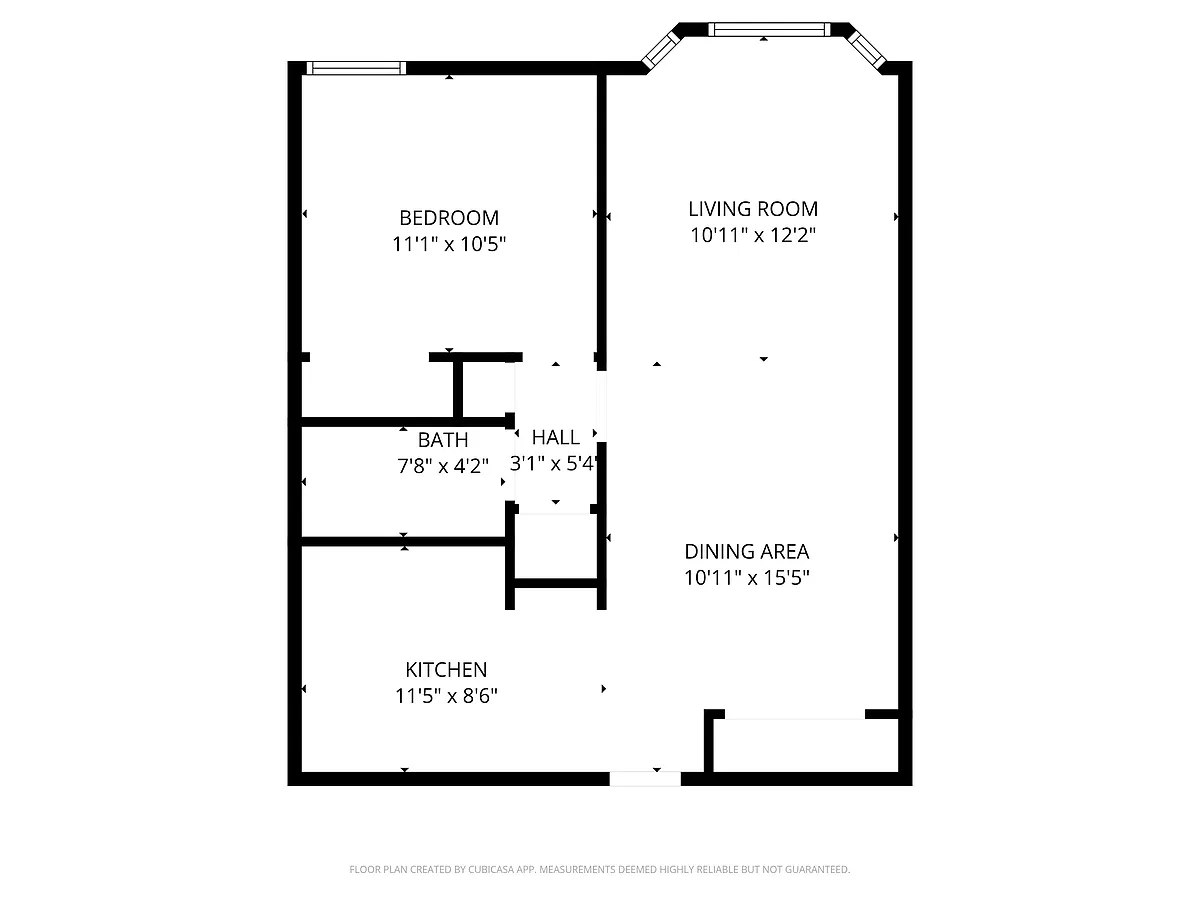 Floor plan Gateway 1 bedroom