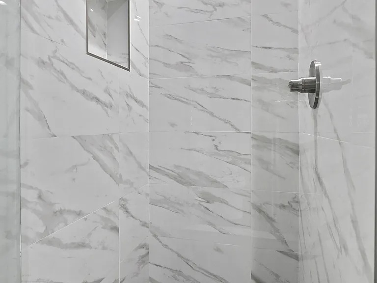 Stand-Up Shower with Glass Door