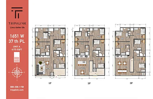 Floor plan 1651 W 37th Pl