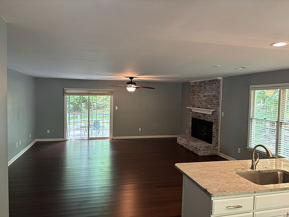 Kitchen opens into large living space